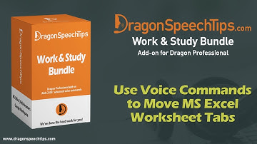Dragon Professional Microsoft Excel voice commands | Moving Worksheet Tabs by voice.