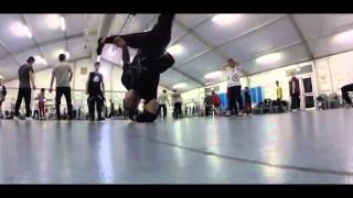 Bboy Marcio reverse elbowspin technique in slowmotion 2015 | [Pi]