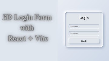 How to Create a 3D Login Form with React + Vite | Modern UI Design Using CSS