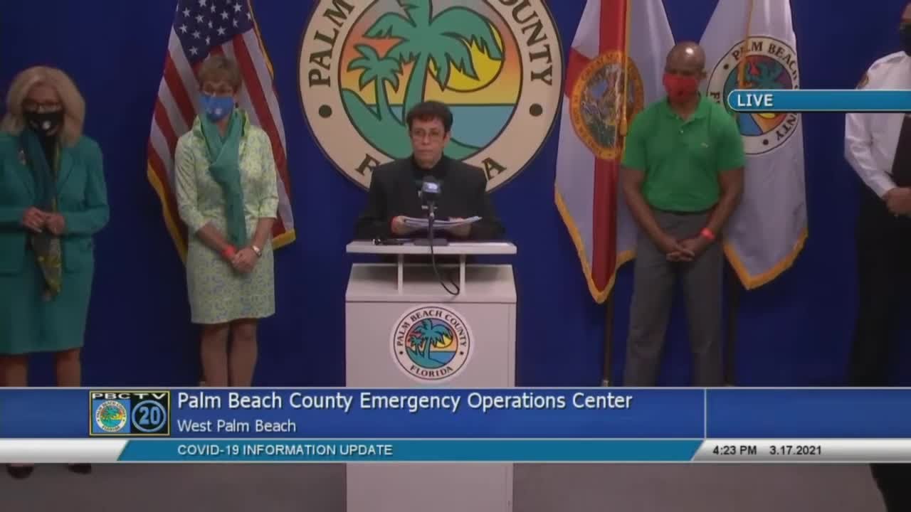 Palm Beach County officials give update on COVID19 cases, vaccinations