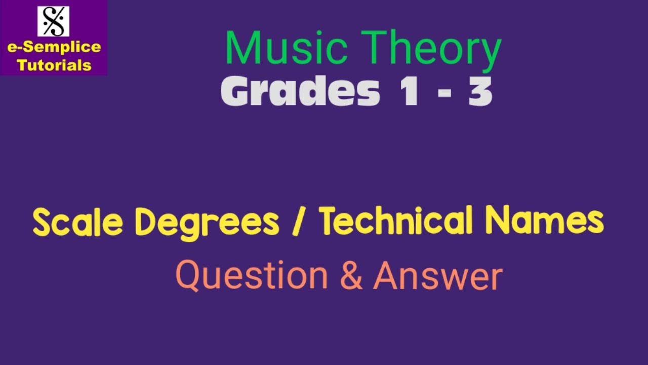 Grades 1 3 Scale Degrees & Technical Names YouTube
