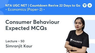 Consumer Behaviour Expected MCQs | Economics | NTA UGC NET JRF 2021 | by Simranjit Kaur