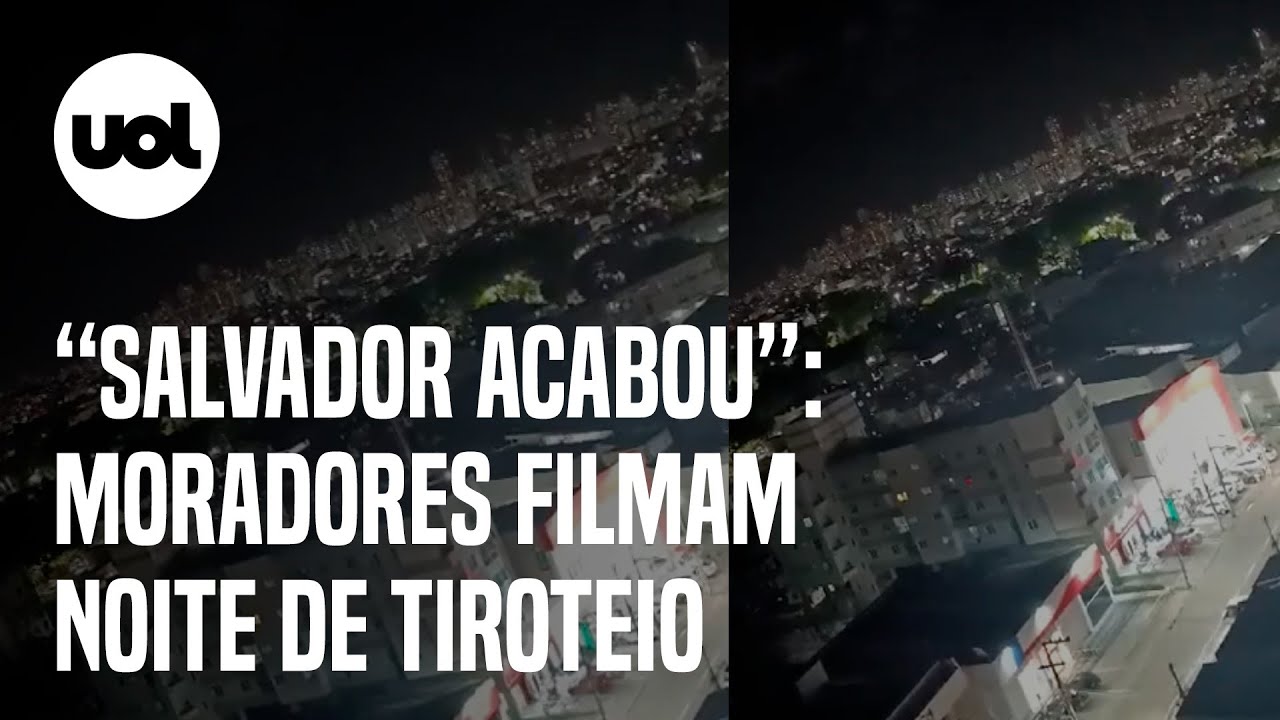 Tiroteio em Salvador: Moradores gravam vídeos de tiroteio na Bahia: 'Isso é tiro de fuzil'
