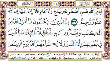 القرآن الكريم مقسم إلى أجزاء | الجزء 2 مكتوب | مقسم صفحات | الشيخ حاتم فريد | مصحف التجويد الملون