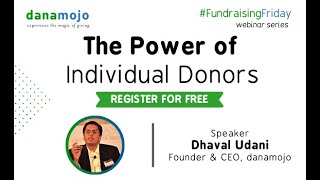 A glimpse of The Power of Individual Donors webinar #FundraisingFriday