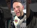 Justin Bonsignore reacts after winning the race but finishing second for the #NWMT championship.