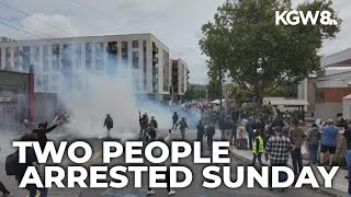 Two arrested during protests at Portland ICE facility Sunday night