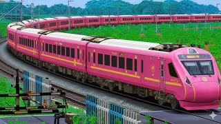 Hochgeschwindigkeitszugübergang an Bahnschranke | HÜPFIGE EISENBAHN | Zugsimulator | Gleisbau | N... screenshot 4