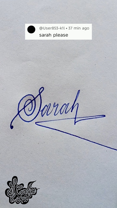 Stylish Name | Sarah | Stylish Signature | Calligraphy Signature