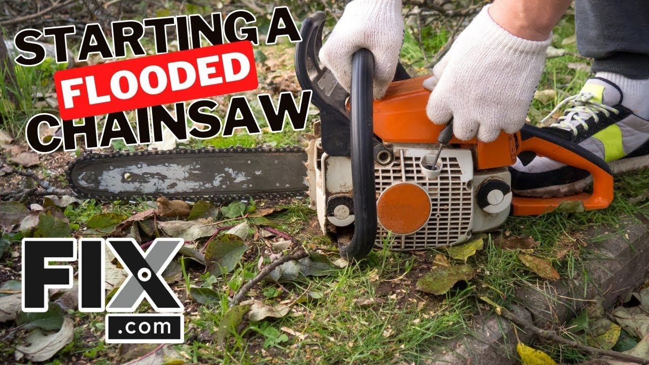 HOW to start a flooded chainsaw CHAINSAW won’t start - YouTube