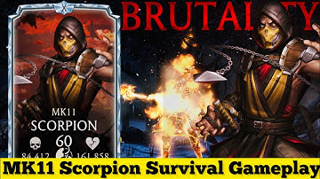 MK11 Scorpion Survival Mode Elder Tower Gameplay MK Mobile | MK11 Team