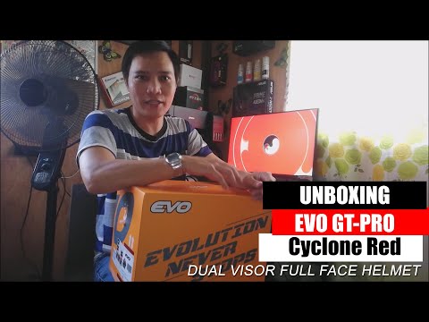 Unboxing Of Evo Gt Pro Cyclone Red Dual Visor Full Face Helmet Youtube