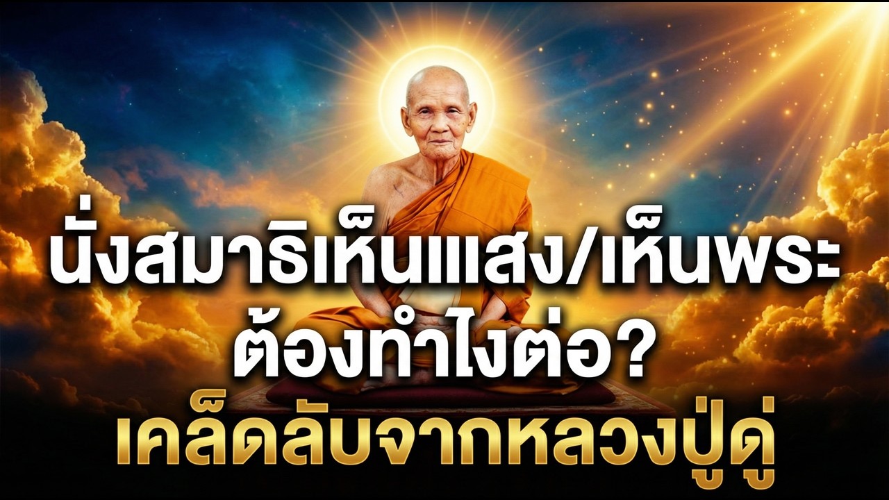 นั่งสมาธิเห็นแสง/เห็นพระ ต้องทำไงต่อ? | หลวงปู่ดู่สอนวิธีเปลี่ยน 'นิมิต' ให้เป็นทางลัดสู่ 'วิมุตติ'