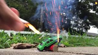 Slow Motion Explosion! Let’s blow up this toy car