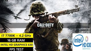 Can Intel HD 630 Run COD World at War | 50 FPS Low-End PC Test