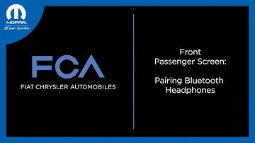 Front Passenger Screen – Pairing Bluetooth Headphones | 2023 FCA Vehicles
