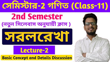 Straight Line Class 11 Maths 2nd Semester ||WBCHSE 2nd Semester Class 11 Maths Class |Basic Concept