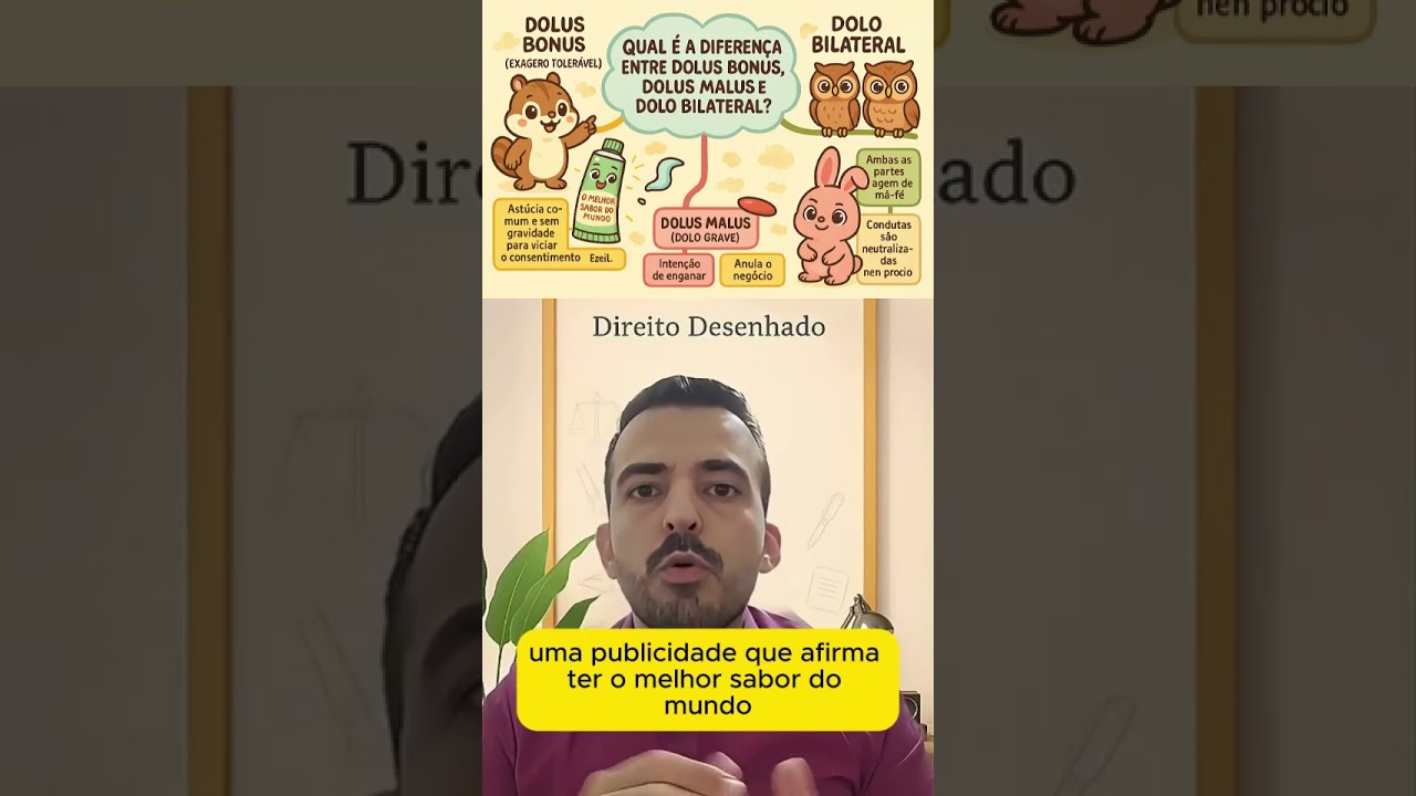 DOLUS BONUS, MALUS e Bilateral #direitodesenhado #direitocivil #concurseiro