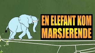 Video thumbnail of "En elefant kom marsjerende | Norske barnesanger med animasjon"