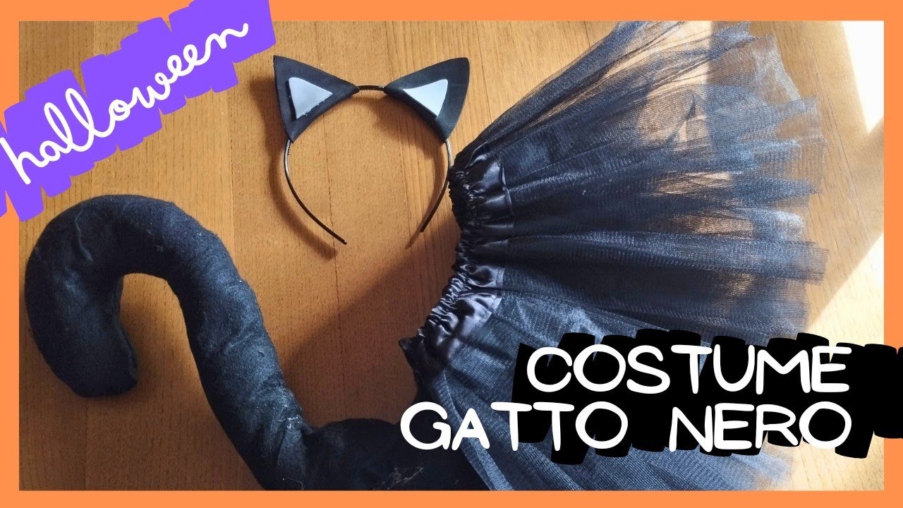 Costume da gatto nero Halloween fai da te 🐱🎃 Tutorial semplice e creativo