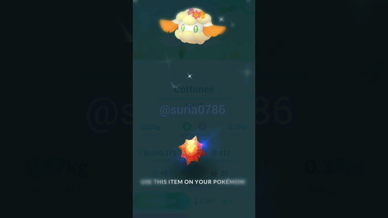 Evolving shiny Cottonee|| Shiny Whimsicott 