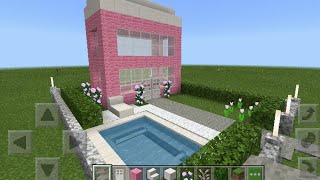 Minecraft...Build a garden for the Pink House🌸 screenshot 5