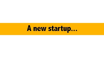 A new startup....