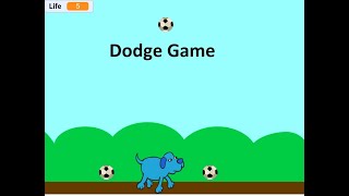 Dodge game using Scratch language in mBlock app screenshot 2