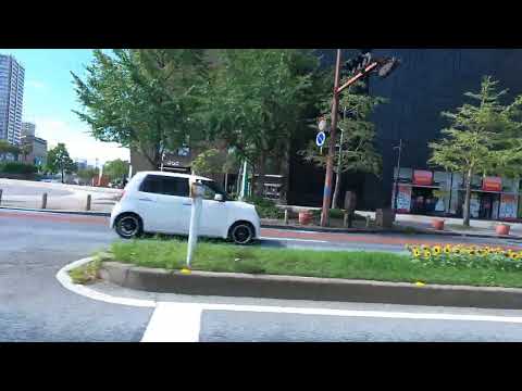【バス側面展望】　メルセデスベンツ　BRT特快　室町・リバーウォーク　魚町
