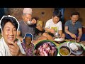 Chicken dinner vlogcooking  eating local chicken soup with ricenepali village kitchen