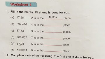 DAV class 5 maths unit 5 worksheet 4 - all questions solved