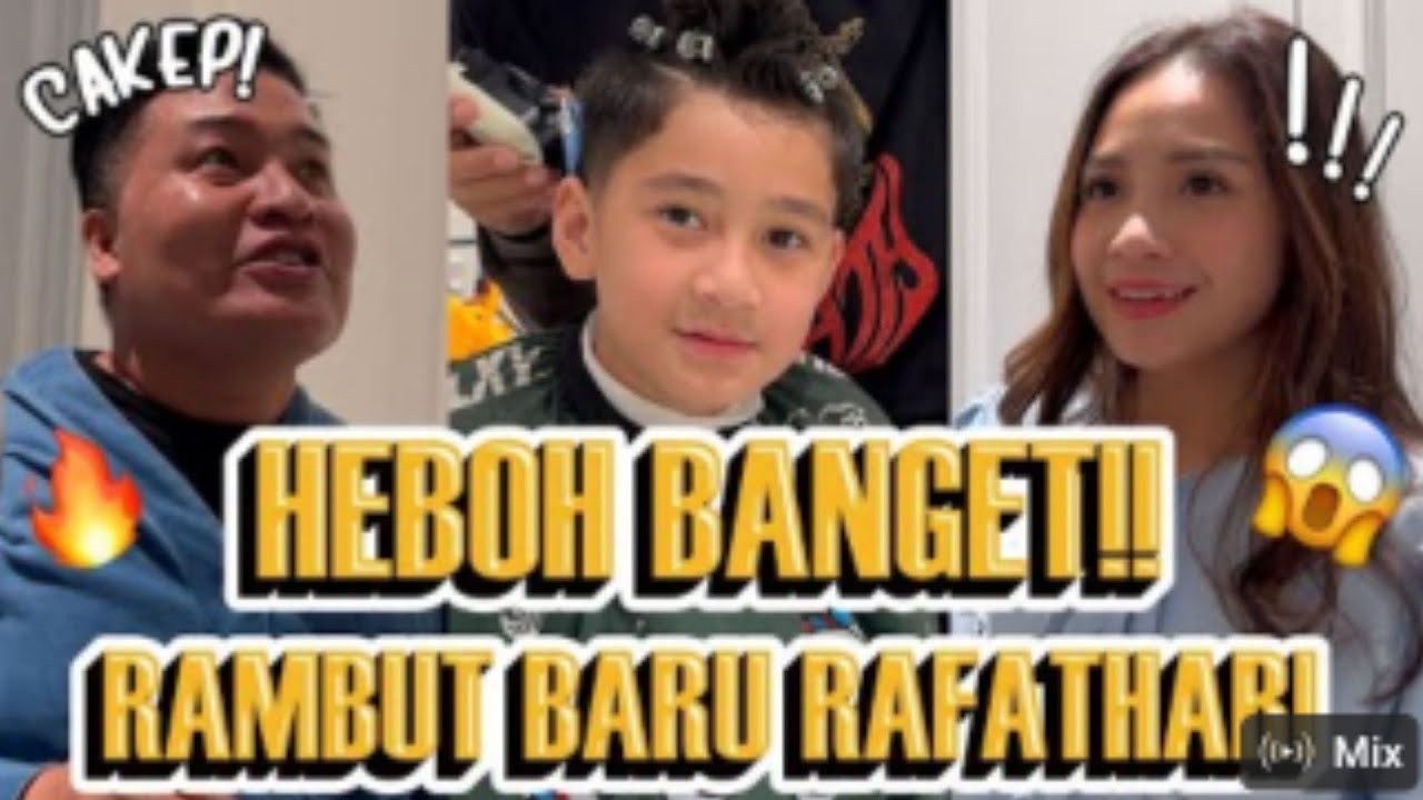 RAFATAR# RAYANZA TIDUR SAMBIL POTONG RAMBUT - YouTube