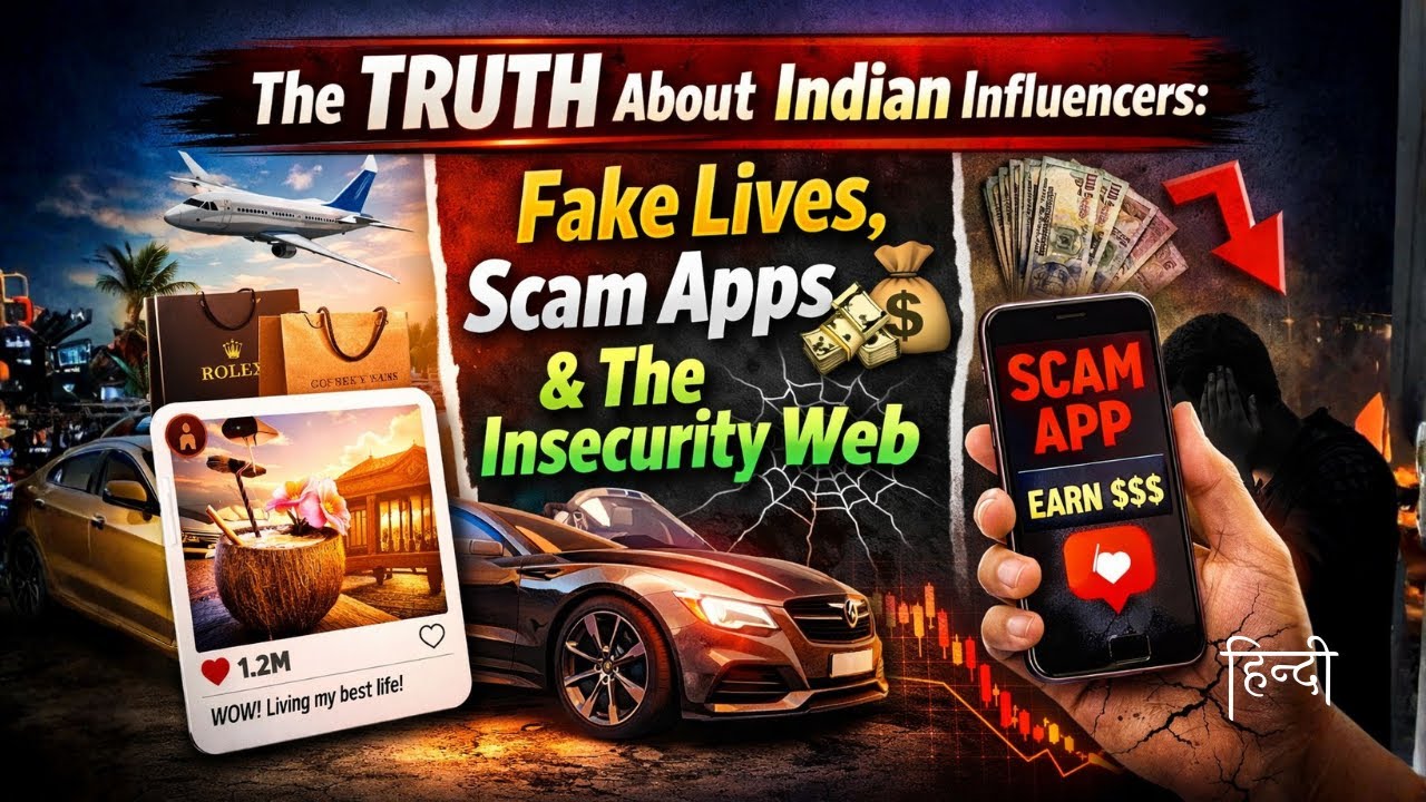 The TRUTH About Indian Influencers: Fake Lives, Scam Apps & The Insecurity Web 🤳💸📉 in Hindi