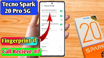 how to receive call to fingerprint in tecno spark 20 pro, tecno spark 20 pro fingerprint answer call