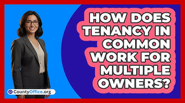 How Does Tenancy In Common Work For Multiple Owners?