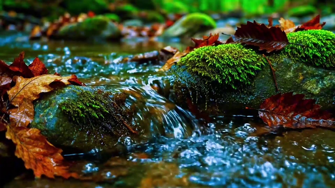 Peaceful Water Stream with Morning Birds Nature Sounds for Inner Peace