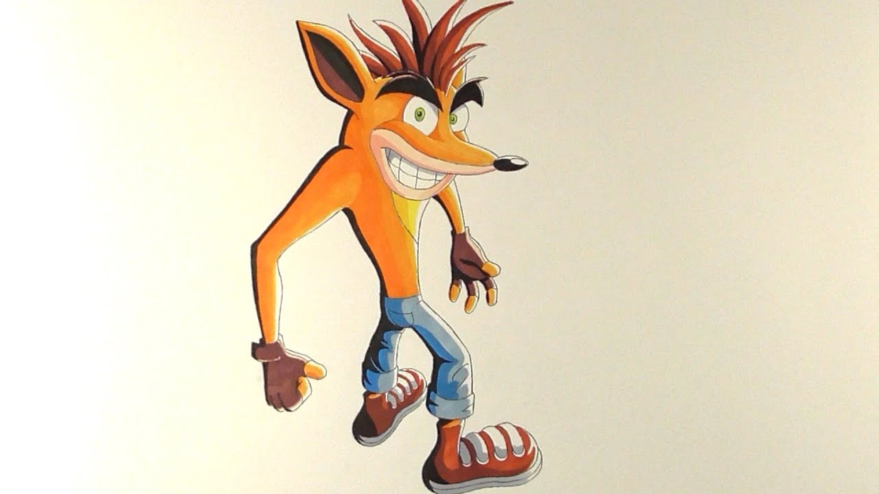 Drawing Crash Bandicoot (Timelapse) - YouTube