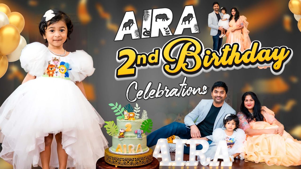 Welcome Two Aira's Safari |Animal Dress , Jungle theme , 2nd Birthday vlog, Family outfits |Koilamma