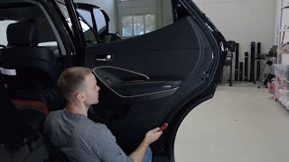 How to remove the door panel on a Hyundai Santa Fe 2016