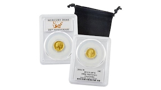 2016 SP70 PCGS 24K Gold Mercury 100th Anniversary Dime