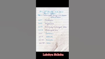 Bsc 3rd semester physics syllabus 2025 | bsc 2nd year 3rd semester physics syllabus | #bscphysics