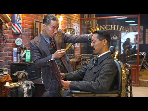 💈(ASMR) Vintage 1930s Barbering Comes Alive in Japan — Authentic Americana Style