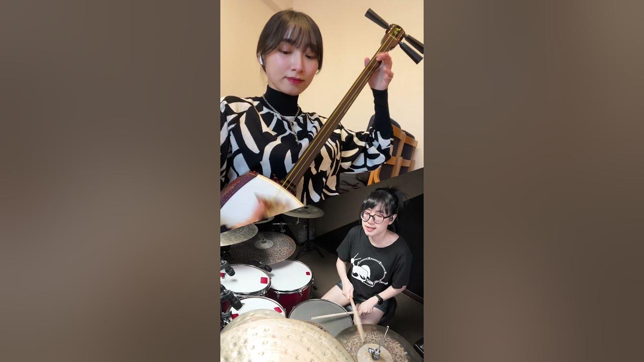Higher Ground - 【Sayo Komada🪕✖︎Tarn Softwhip🥁】 #shamisen #和楽器 #弾いてみた #drums  #rock  #guitar  #津軽三味線