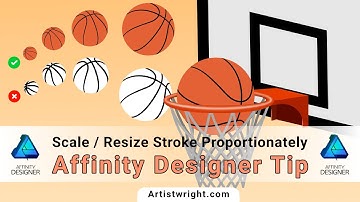 Affinity Designer Resize Stroke Proportionately - Scale with Object