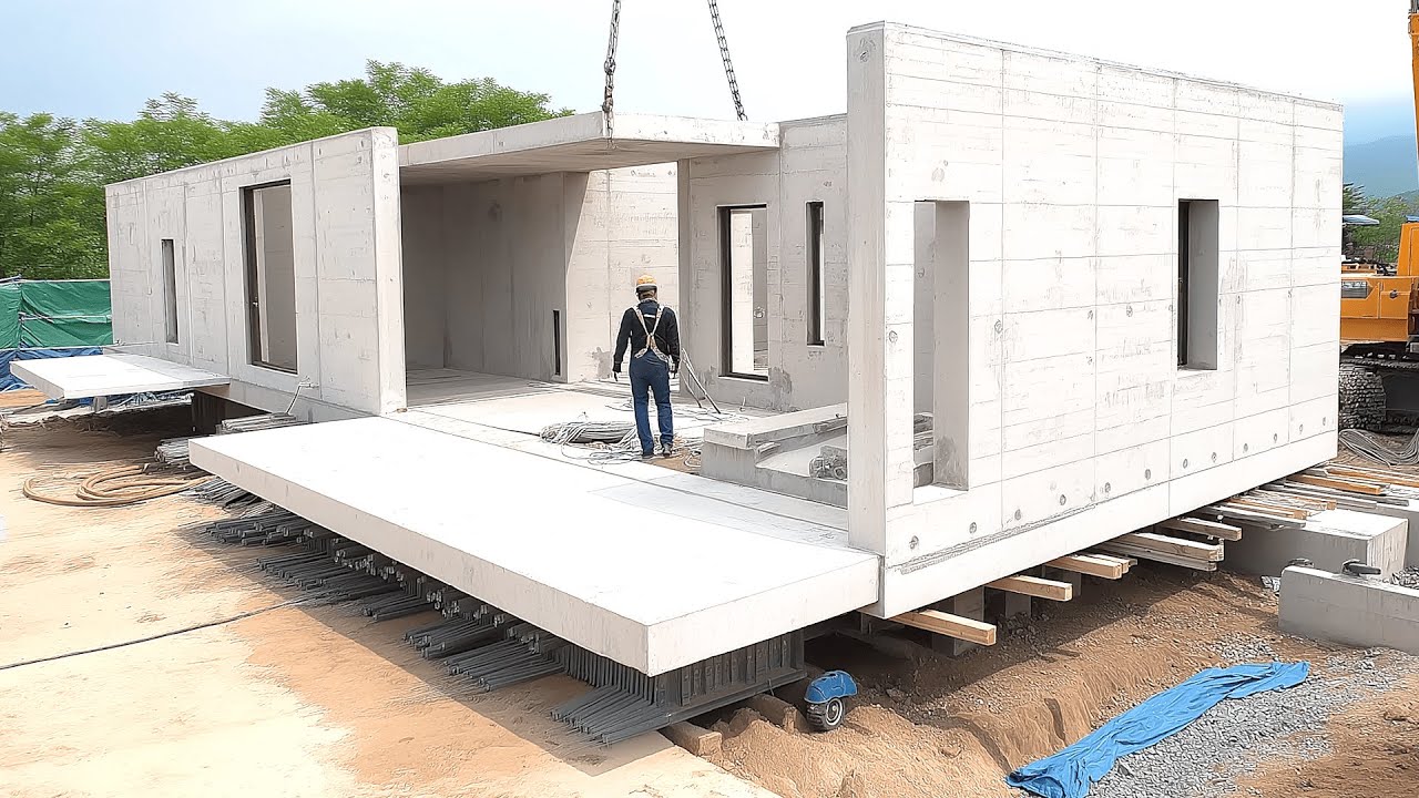The Process of Building a Concrete House in Just 2 Weeks