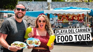 Ultimate MEXICAN FOOD TOUR - Playa del Carmen Travel Vlog | Street Tacos, Carnitas, Crickets & MORE!