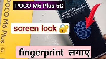 poco m6 plus fingerprint screen lock setting | how to set fingerprint screen lock poco m6 plus