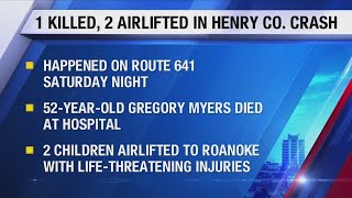 Man dies, two children airlifted to hospital after crash on Joseph Martin Highway in Henry County