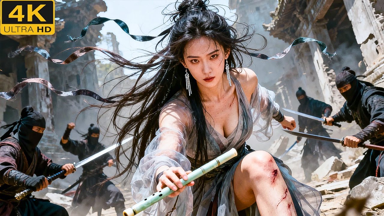 Слабую девушку недооценили убийцы, а она одной флейтой победила десять мастеров!