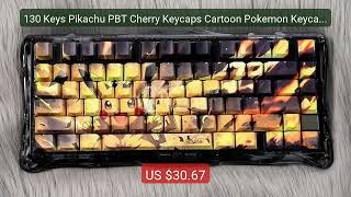 130 Keys Pikachu PBT Cherry Keycaps Cartoon Pokemon Keycap Set... — Hot Deal 2026 | Limited Offer!